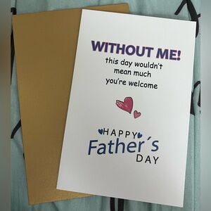 Roar Father’s Day White and Gold Greeting Card